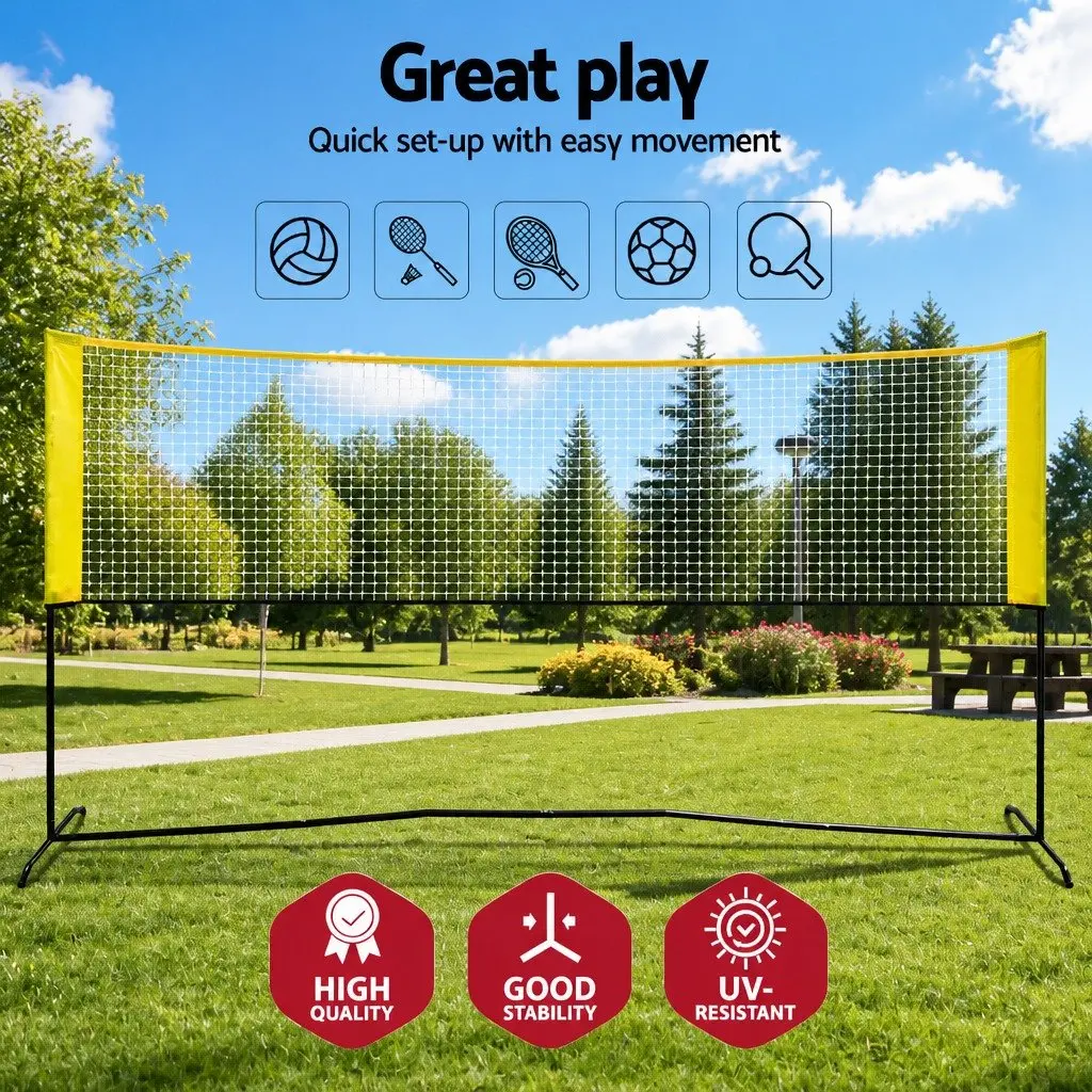 Portable Multi-Sport Net Adjustable Height 10ft for Pickleball Badminton Tennis Volleyball