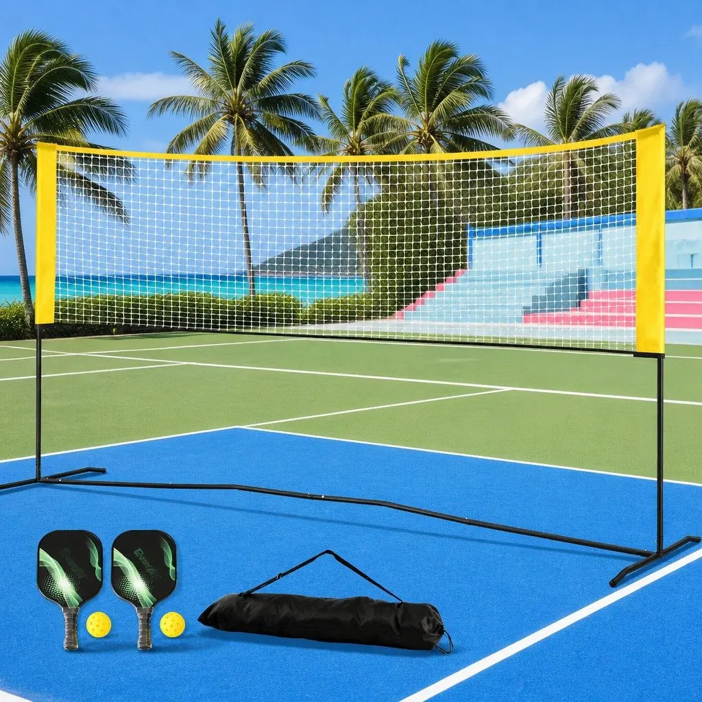 Portable Multi-Sport Net Adjustable Height 10ft for Pickleball Badminton Tennis Volleyball