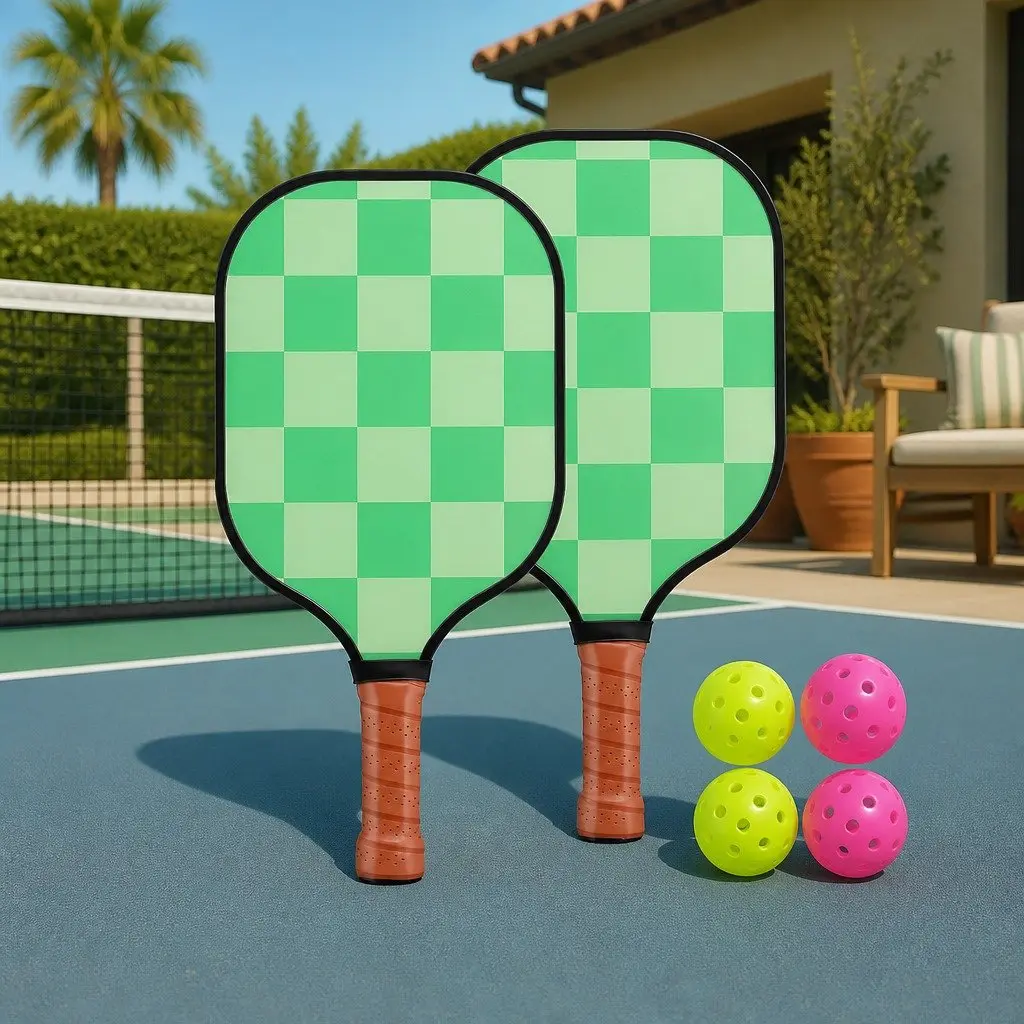 Pickleball Paddle Set 2PCS Tournament Ready 40cm with 4 Balls and Portable Bags