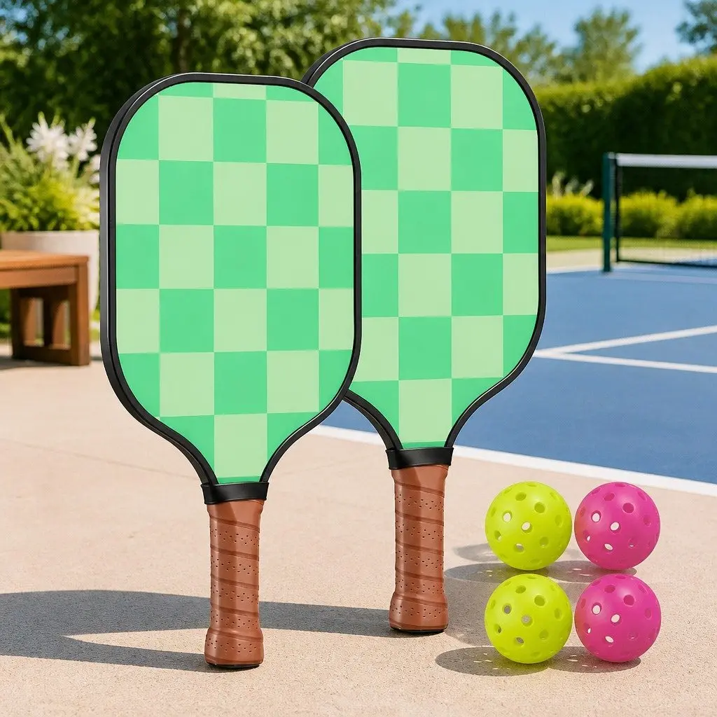 Pickleball Paddle Set 2PCS Tournament Ready 40cm with 4 Balls and Portable Bags