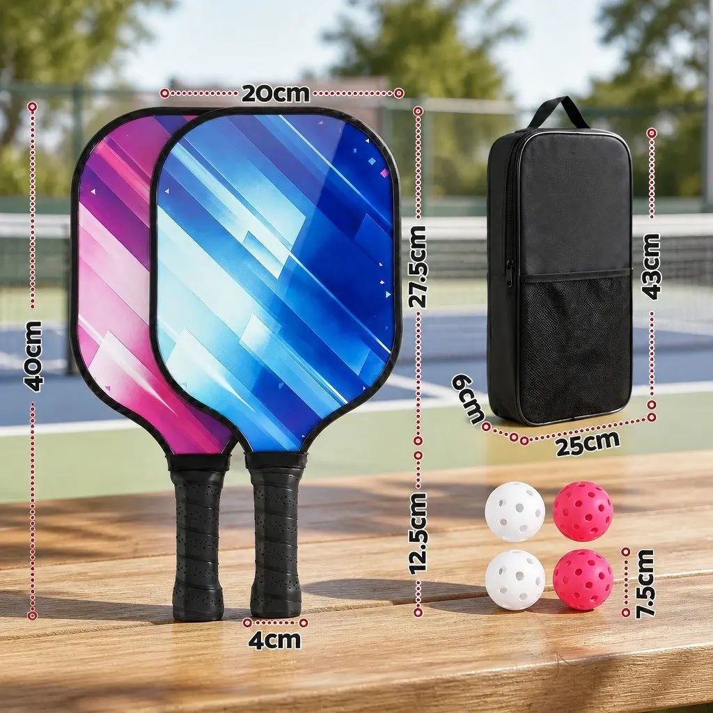 Pickleball Paddle Set with Carry Bag