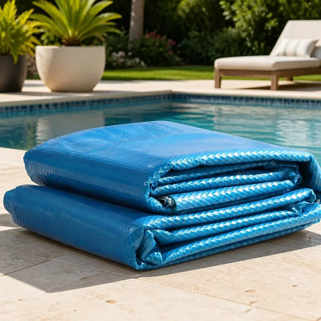 Solar Swimming Pool Cover 10 X 4.7M 400 Micron Heat Retention Bubble Blue Silver