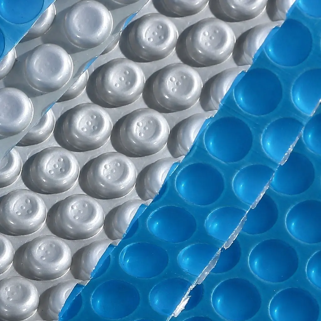 Solar Swimming Pool Cover 400 Micron Blue Silver 11 x 4.8m Bubble Heat Retention