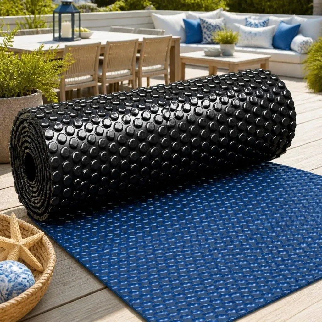 Pool Cover Solar Blanket 10x4m 600 Micron Heat Retention Bubble Blue Black