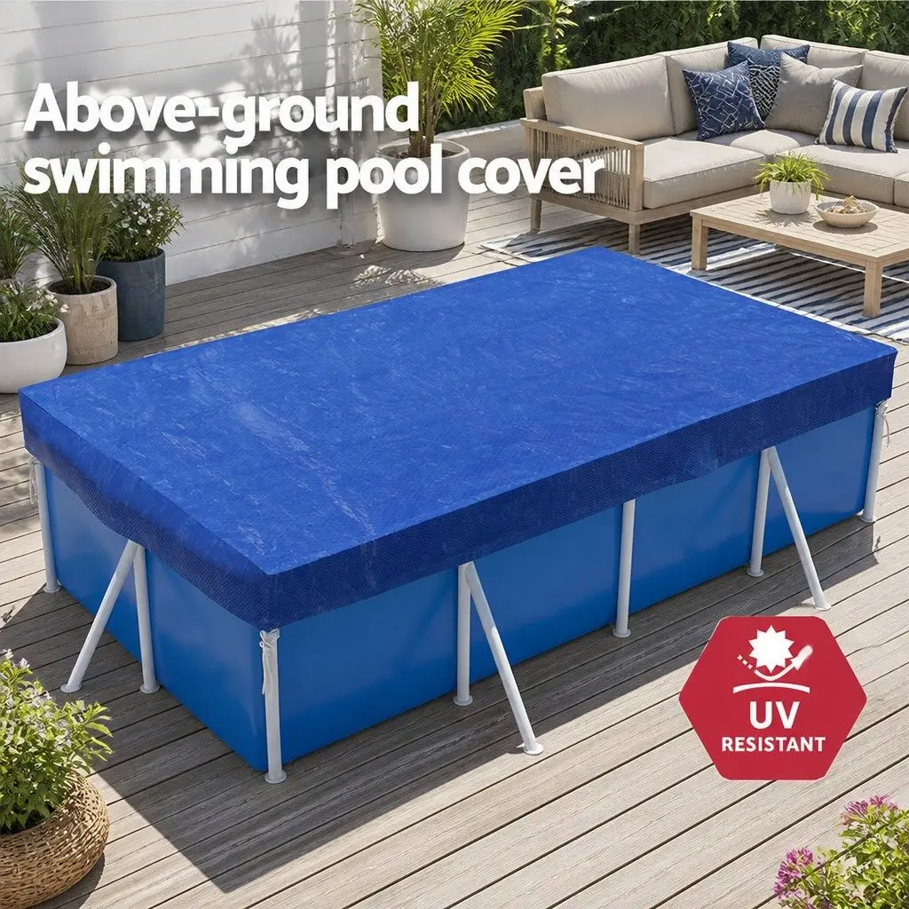 Pool Cover Blue 2m x 3m with Drainage Holes and Security Ropes