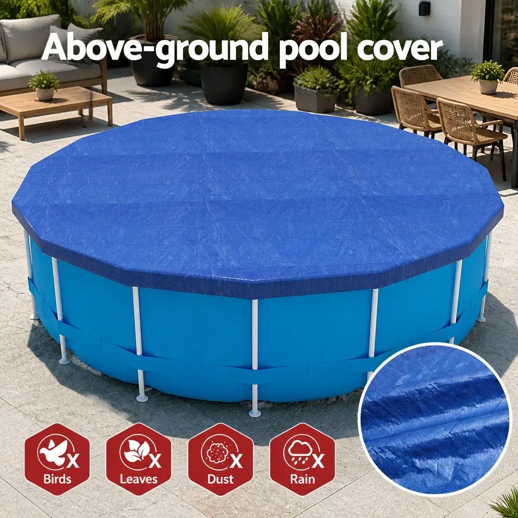 Pool Cover Round Above-Ground Swimming UV Resistant 3.66m Diameter Blue Blanket