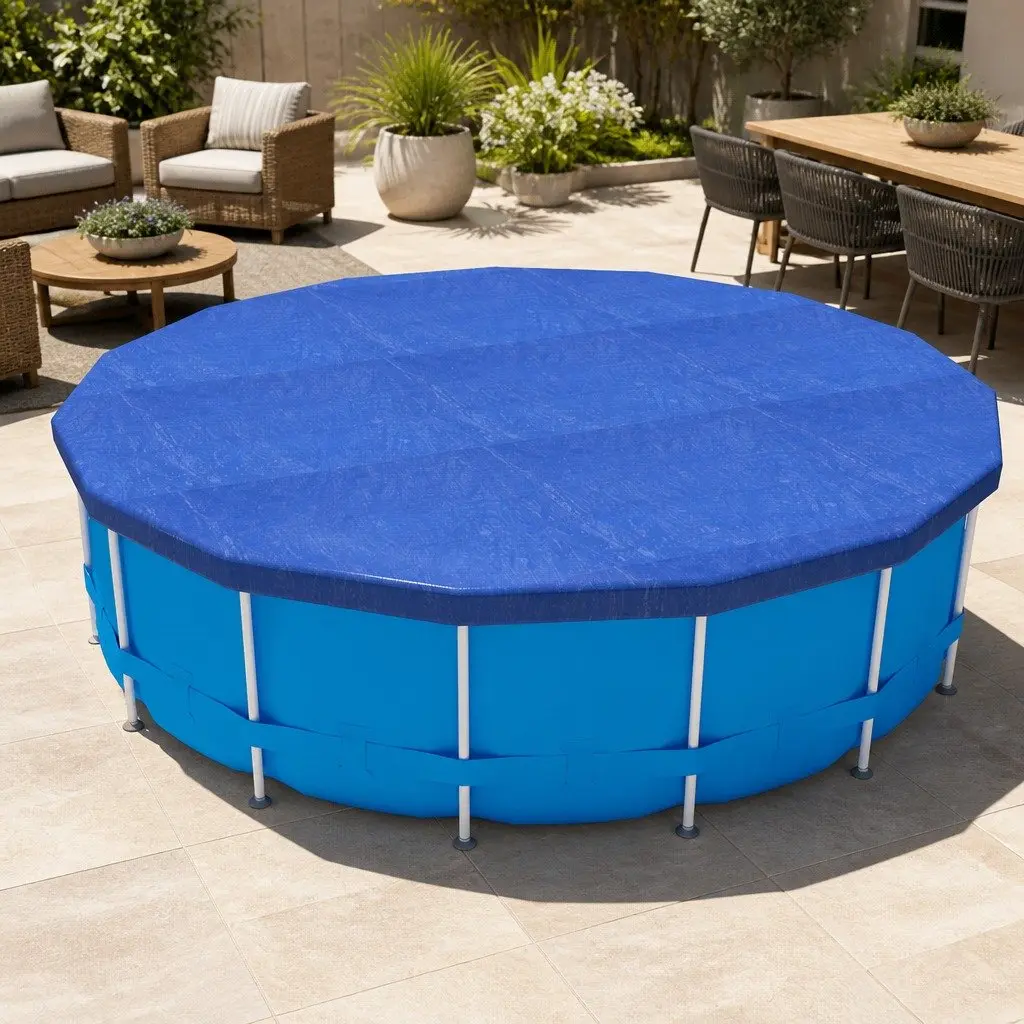 Pool Cover Round Above-Ground Swimming UV Resistant 3.66m Diameter Blue Blanket