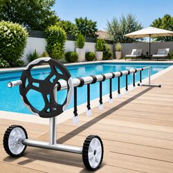 Your New Pool Cover: 6.5x3m with Roller for Easy Use