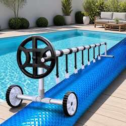 Friendly 6.5x3m Pool Cover and Aluminium Roller Set