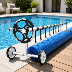 Your 6.5x3m Solar Pool Cover with Roller Awaits