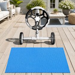 Solar Pool Cover 7x4m 600 Micron with Aluminium Roller 5.55m Adjustable Swimming