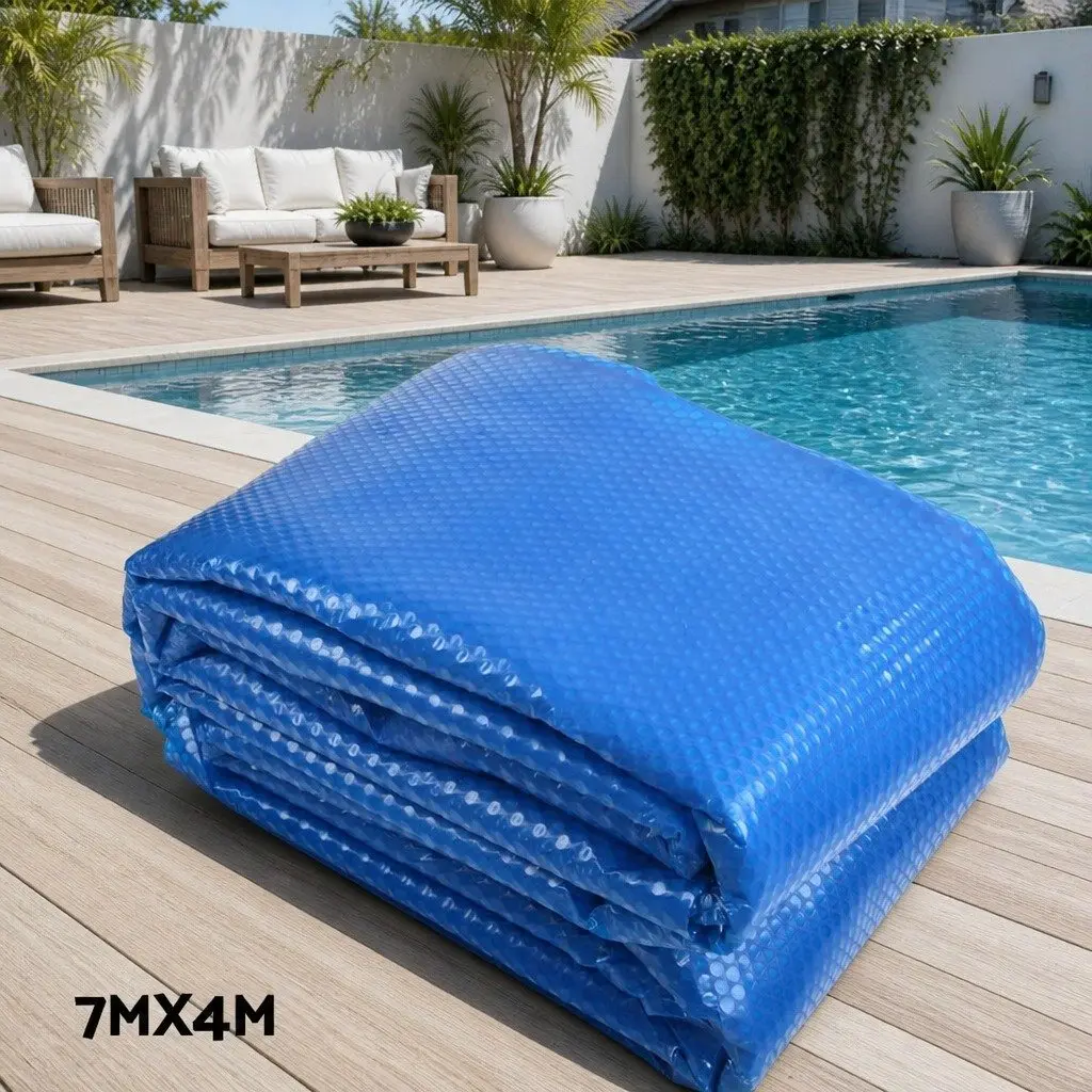 7x4m Solar Pool Cover and Roller Set