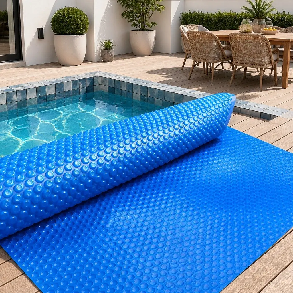 Solar Pool Cover 8x4.2m 500 Micron Swimming Pool Blanket Heat Retention Blue