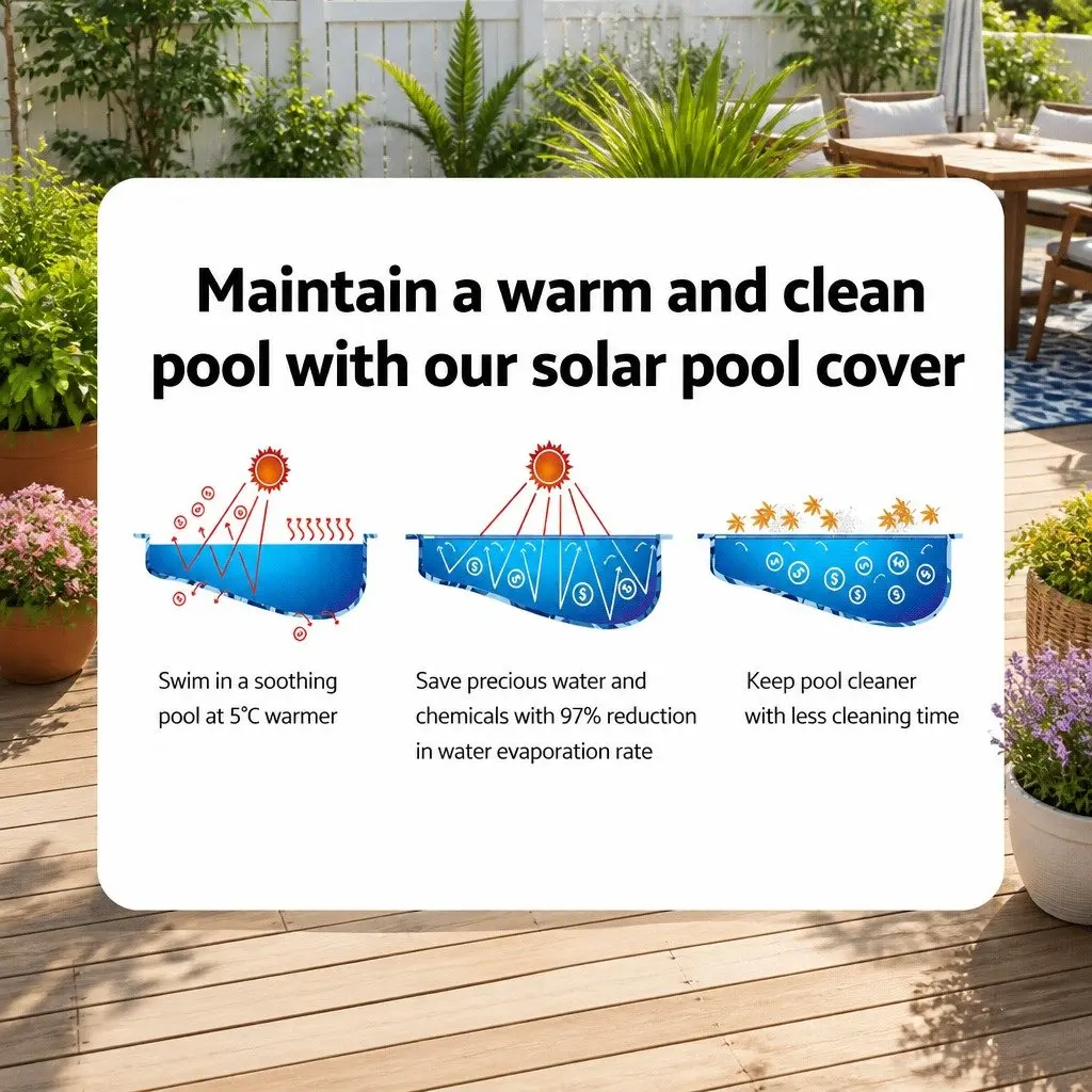 Solar Pool Cover 500 Micron Blue Silver Isothermal 8x4.2m