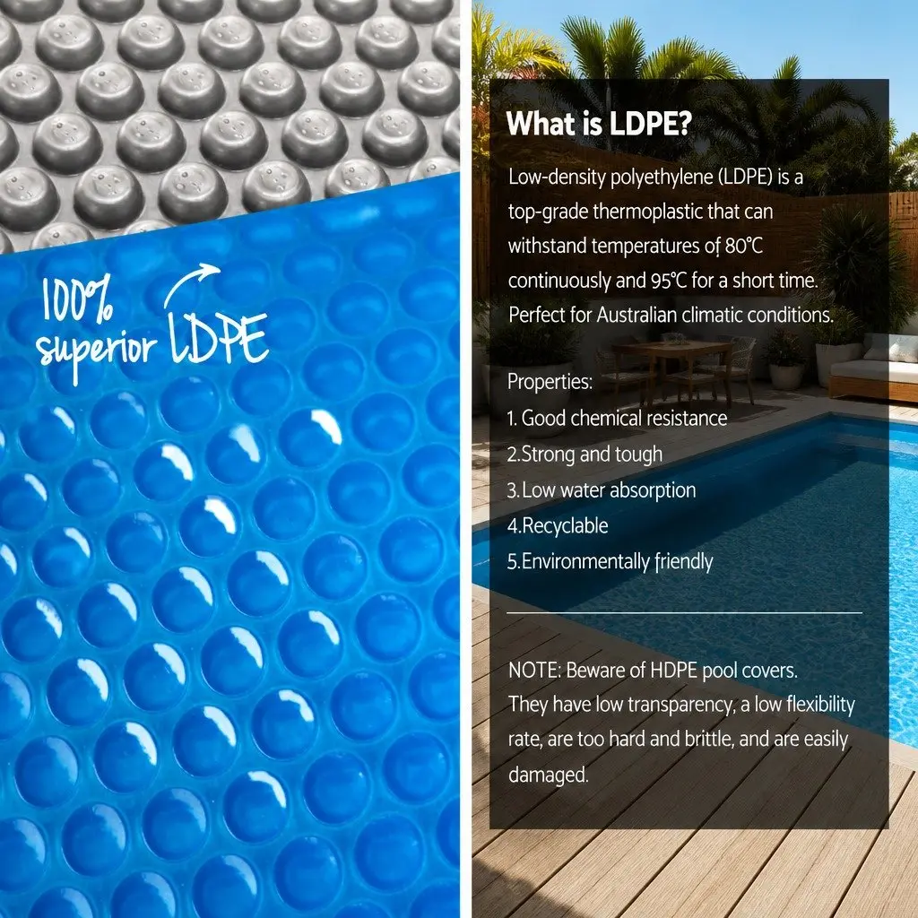 Solar Pool Cover 500 Micron Blue Silver Isothermal 8x4.2m