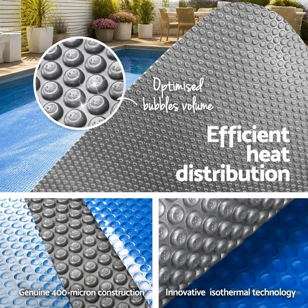 Solar Pool Cover 500 Micron Blue Silver Isothermal 8x4.2m