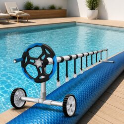 Friendly 8m x 4.2m Pool Cover and Aluminium Roller for Your Needs