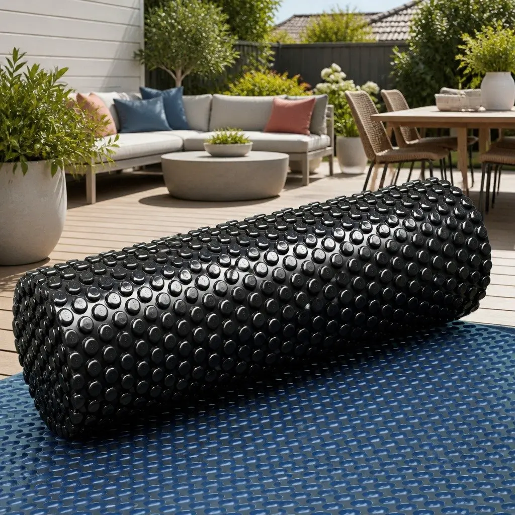 Solar Pool Cover 8.5x4.2m Blue Black 600 Micron Bubble Blanket for Heat Retention and UV Protection