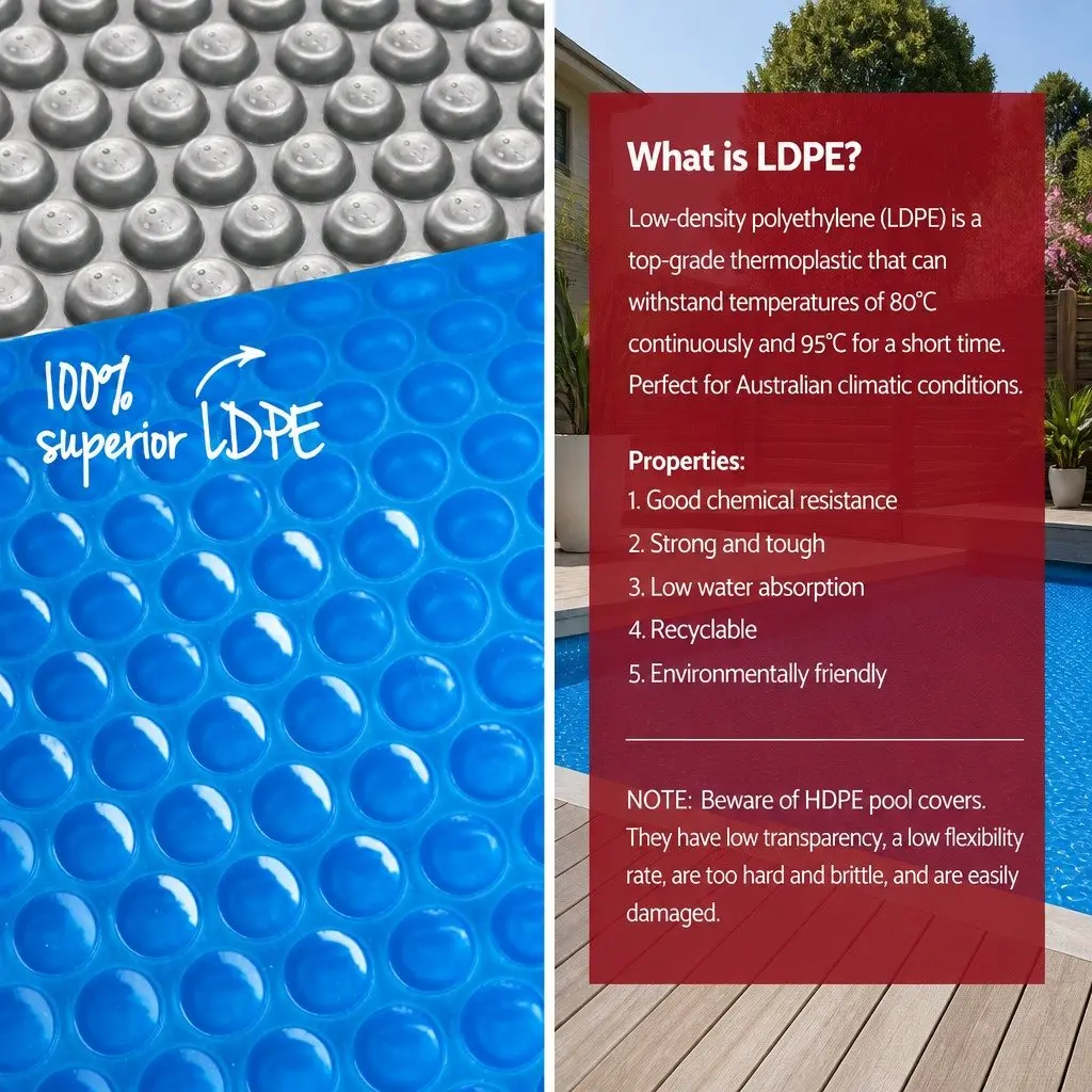 Solar Pool Cover Isothermal Blue Silver 8.5x4.2m 500 Micron