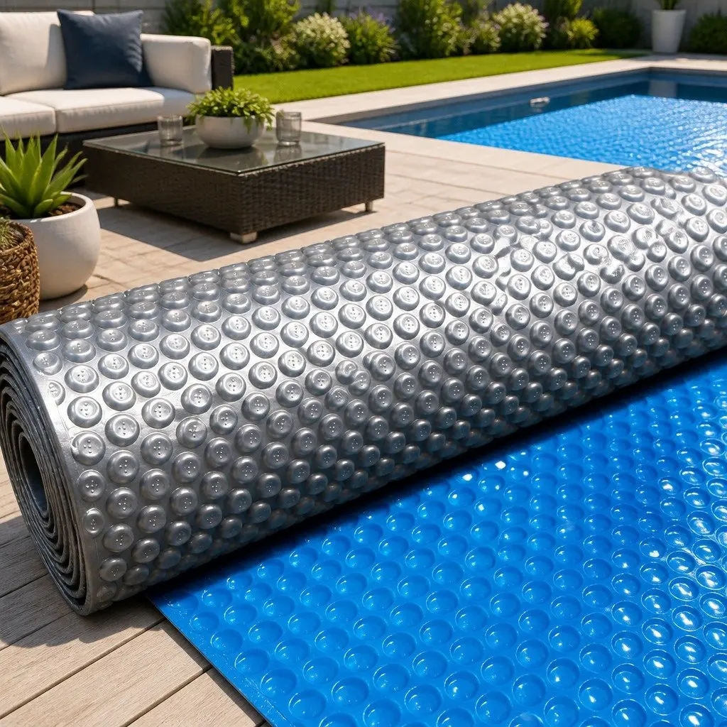 Solar Pool Cover Isothermal Blue Silver 8.5x4.2m 500 Micron