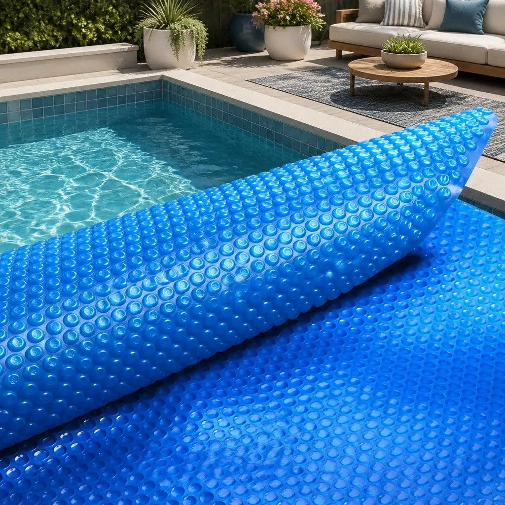 Solar Pool Cover 500 Micron Blue 9.5x5m Thermal Bubble