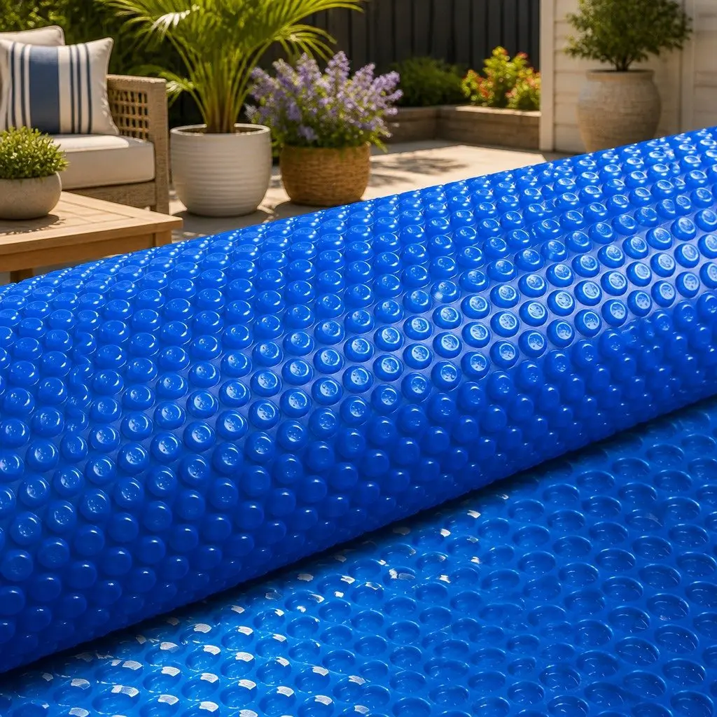 Solar Pool Cover 500 Micron Blue 9.5x5m Thermal Bubble