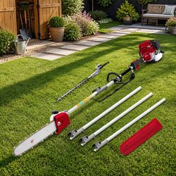 Pole Chainsaw 31cc 4-Stroke Petrol Tree Pruner Garden Cutting Tool 12 Inch Bar