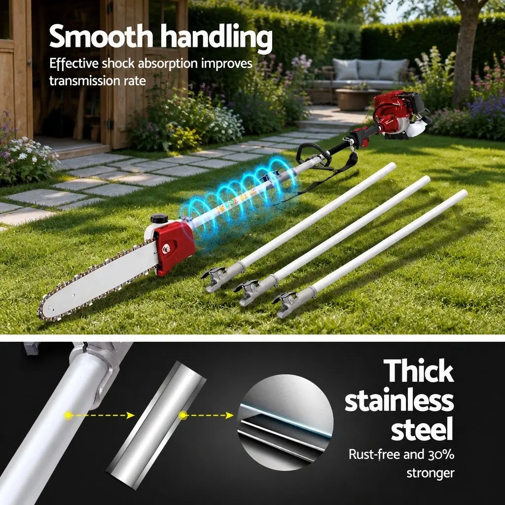 Pole Chainsaw 31cc 4-Stroke Petrol Tree Pruner Garden Cutting Tool 12 Inch Bar
