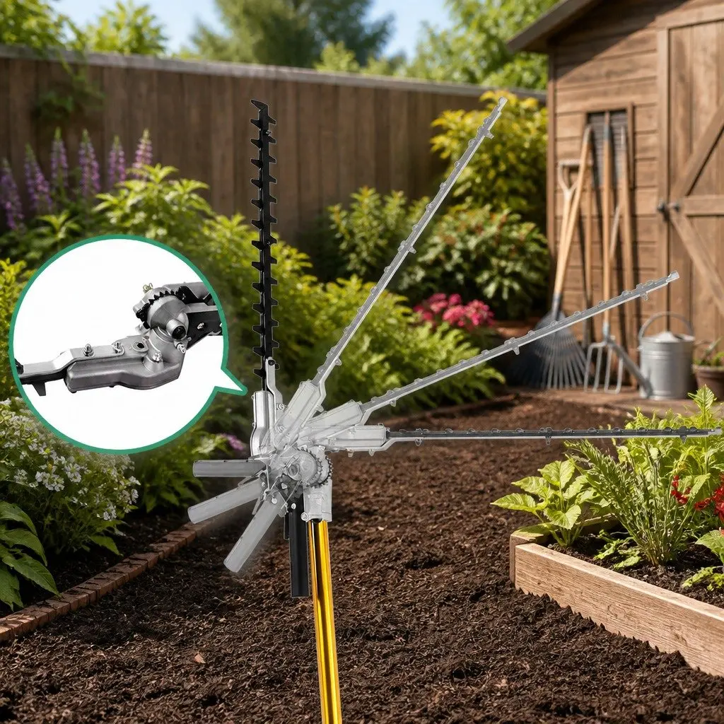 Pole Chainsaw 52cc 2-in-1 Hedge Trimmer Long Reach 5.6m