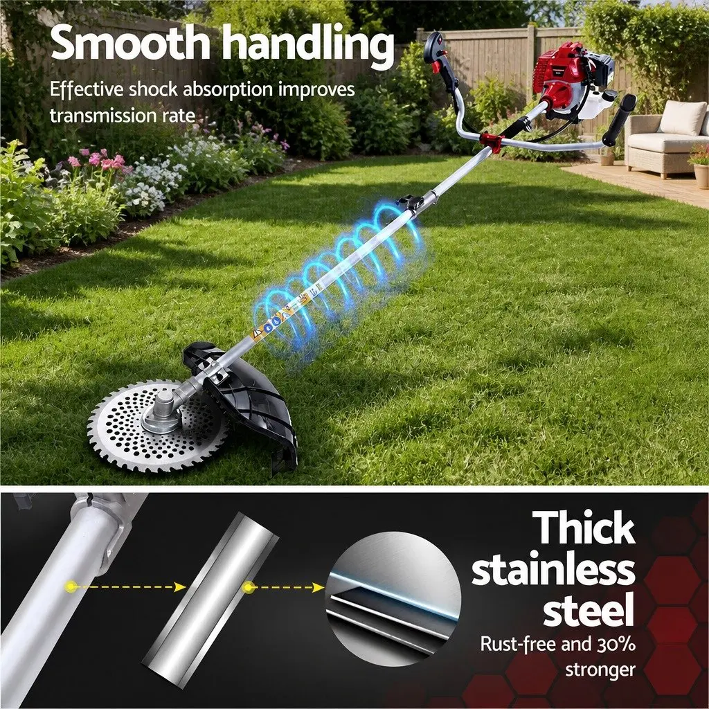 7 in 1 Pole Chainsaw Petrol Hedge Trimmer 52cc 2 Stroke Multi Tool