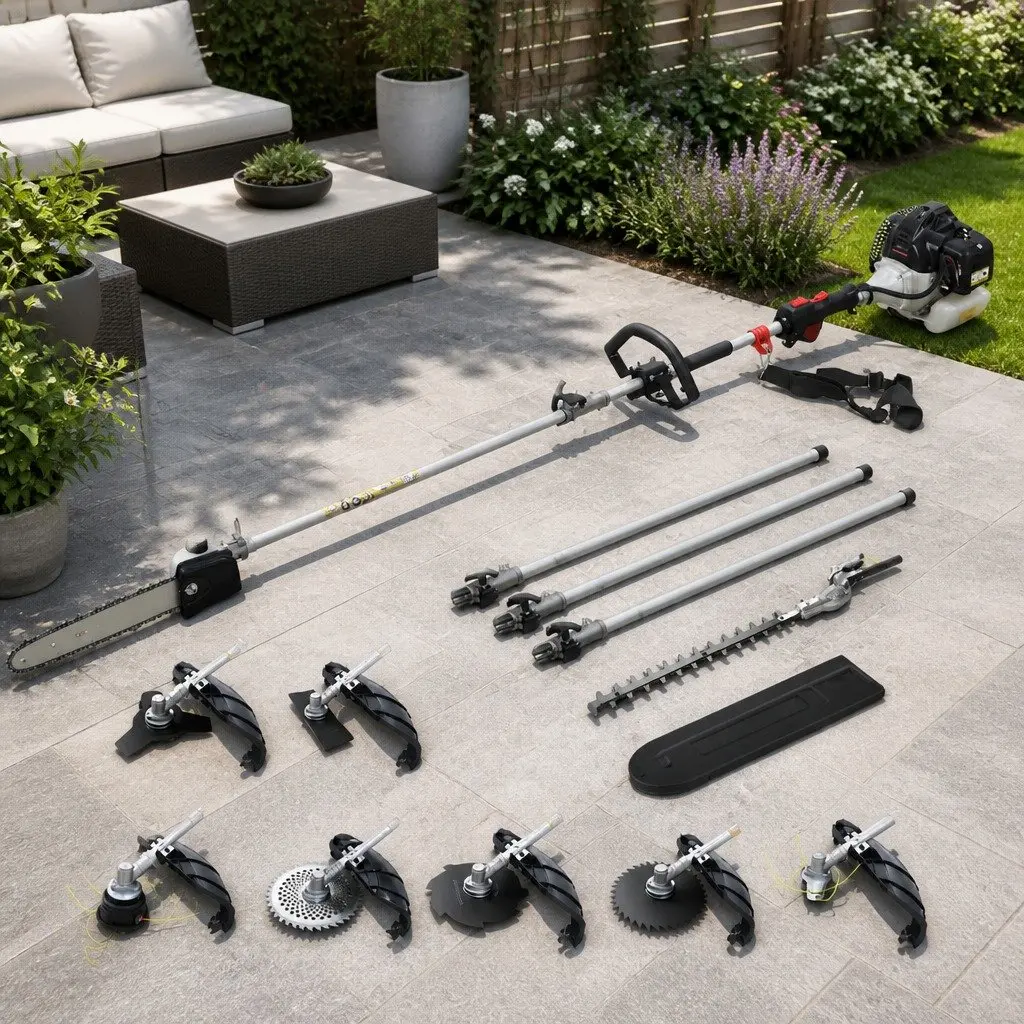 Pole Chainsaw Hedge Trimmer Brush Cutter Whipper Snipper 9 in 1 Multi Tool