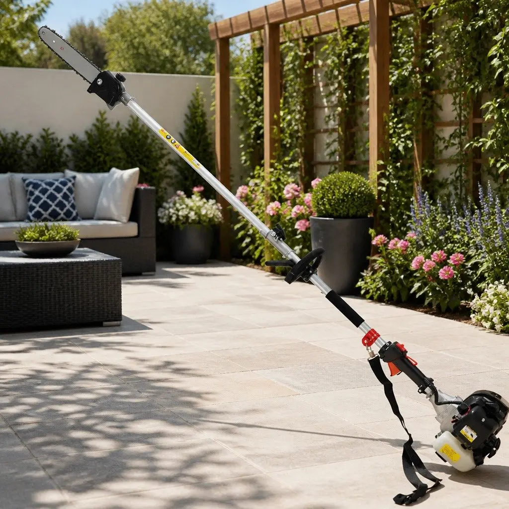 Pole Chainsaw 9 in 1 Multi Tool with 65cc Engine and 5.6 Metre Reach