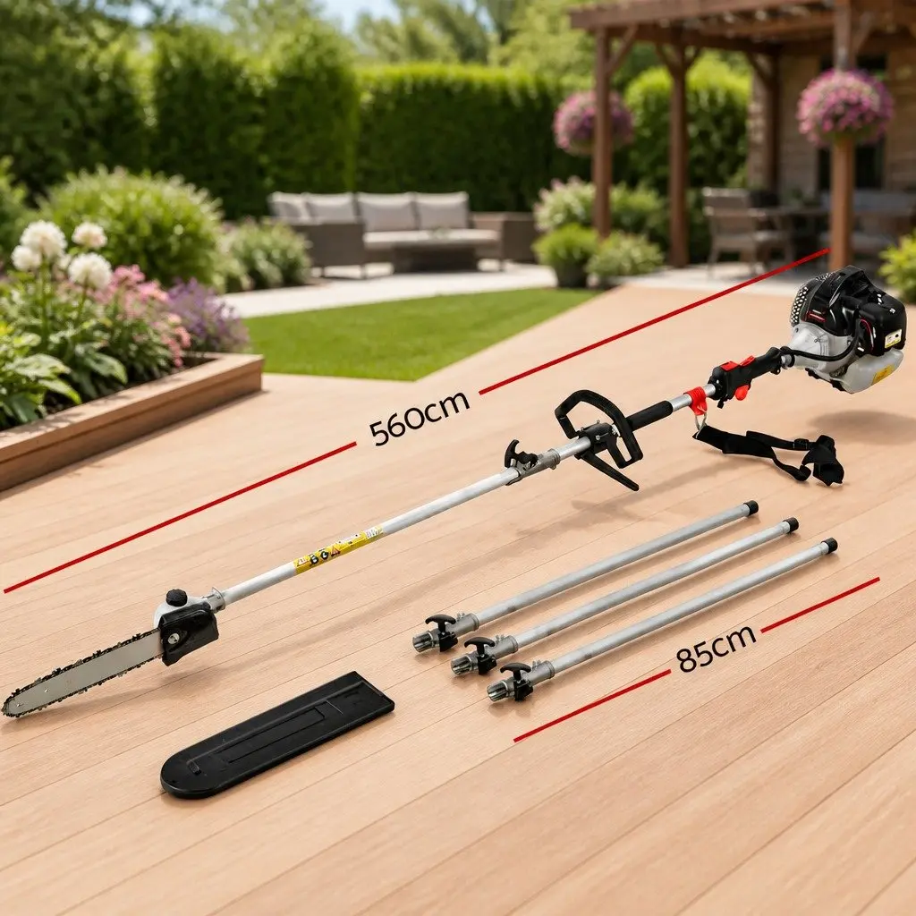 65CC Pole Chainsaw Petrol Extended Reach Pruning Tool 5.6 Metres