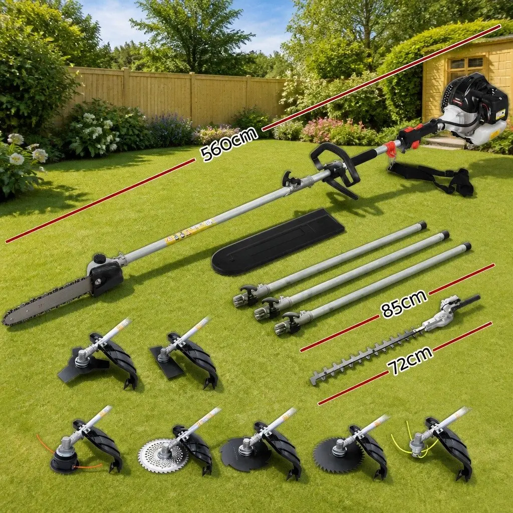 62CC Pole Chainsaw 9-in-1 Garden Tool Adjustable Reach 5.6m