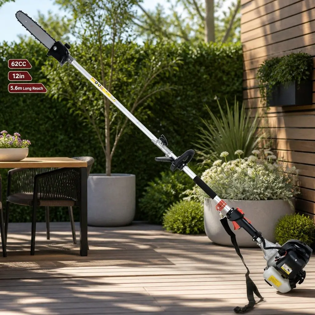62CC 2-in-1 Pole Chainsaw and Hedge Trimmer