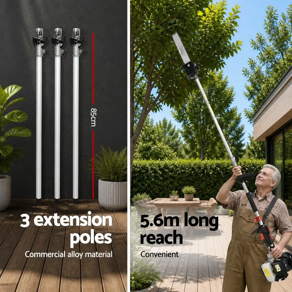 62CC 2-in-1 Pole Chainsaw and Hedge Trimmer