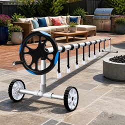 Pool Cover Roller 5.5m Adjustable Aluminium Swimming Pool Solar Blanket Reel
