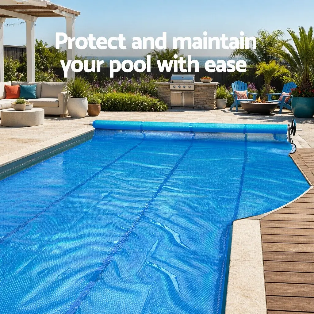 Pool Cover Roller Adjustable Aluminium 5.5m Swimming Pool Solar Blanket Reel