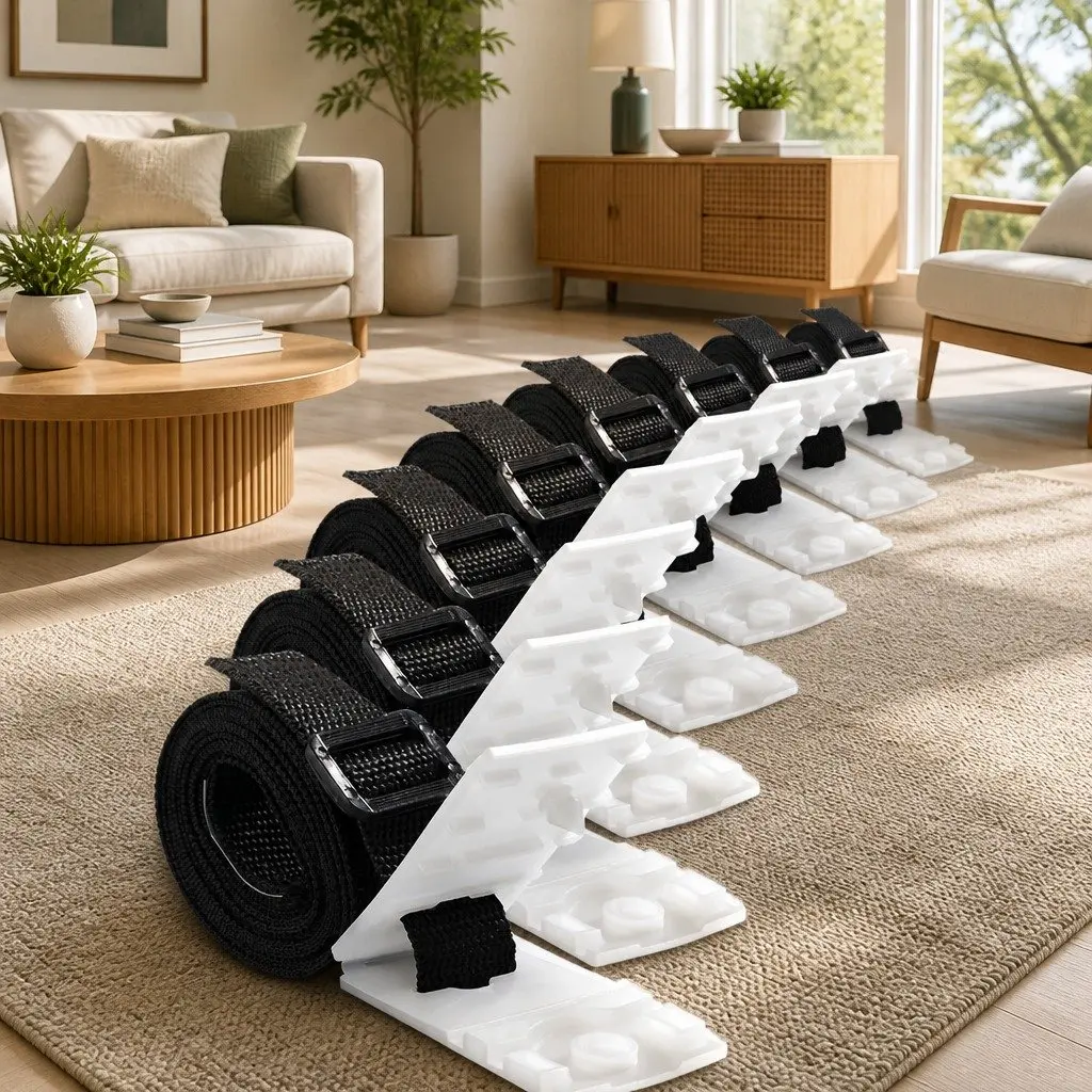 Pool Cover Roller Attachment Strap Kit Universal 8 Piece Nylon Buckle Clip Set
