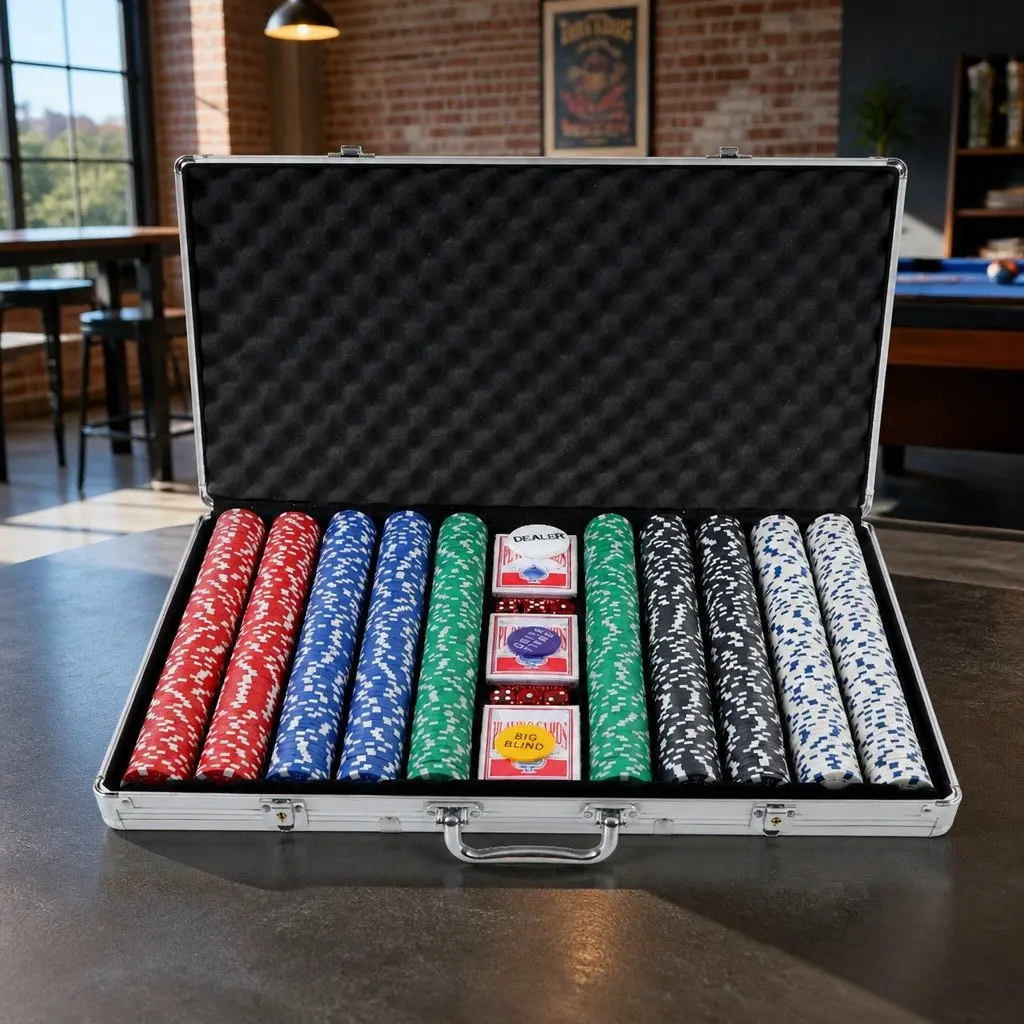 1000pcs Poker Chips Set and More