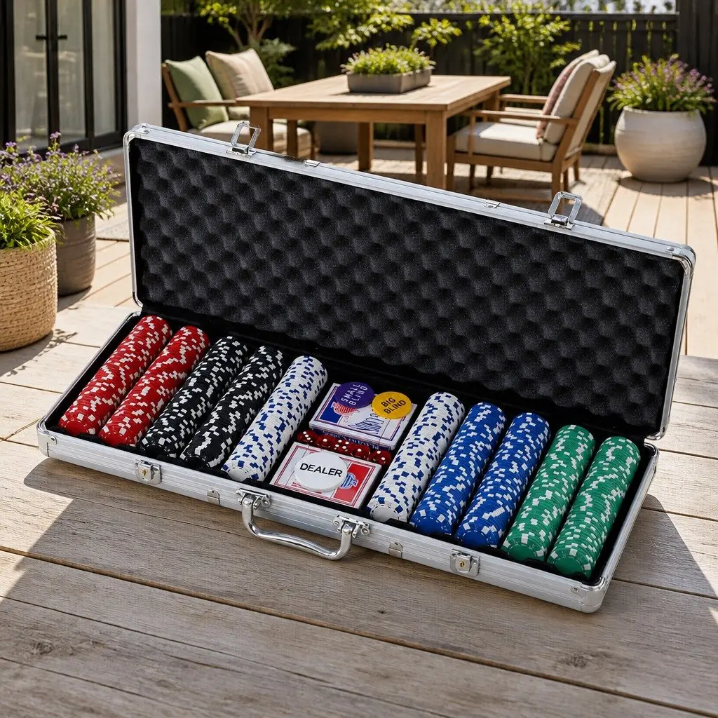 500pc Poker Chips Set for Game Nights