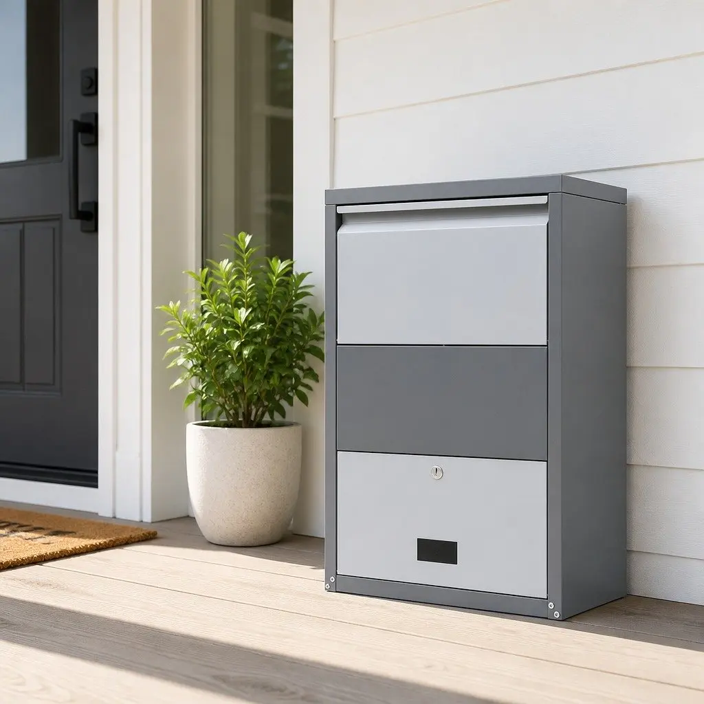 Grey Parcel Drop Box for Secure Deliveries