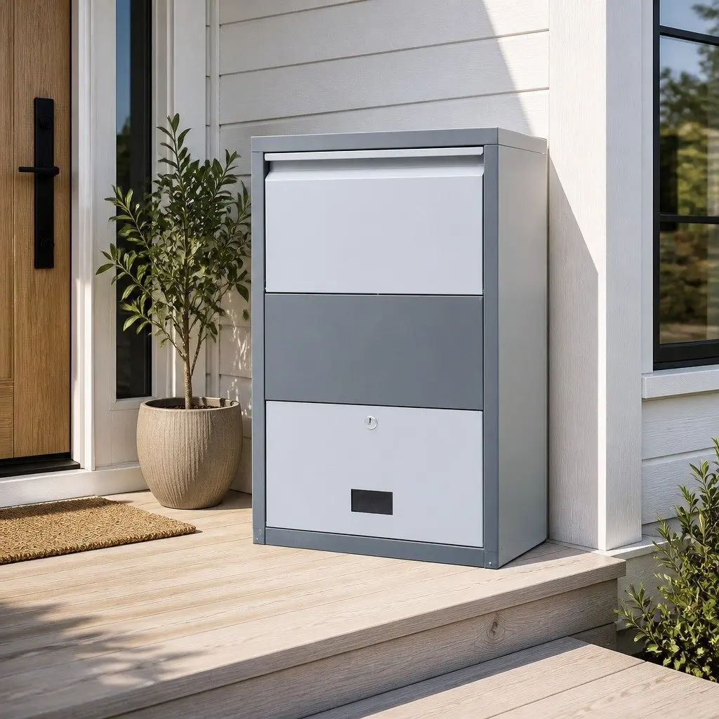 Grey Parcel Drop Box for Secure Deliveries