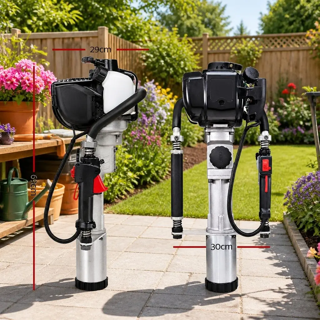 Post Driver Petrol Powered 38CC 4-Stroke Lightweight with Hardened Hammering Pin