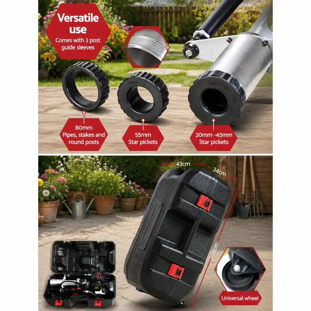 Post Driver Petrol Powered 38CC 4-Stroke Lightweight with Hardened Hammering Pin