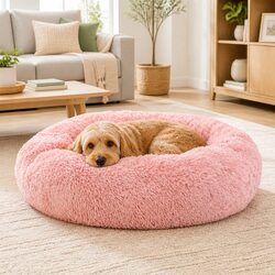 Comforting Pink Pet Bed - 90cm Size for Pets