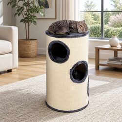 Cat Tree 70cm Scratching Post Tower Multi-Level Condo House with Hideouts Toys