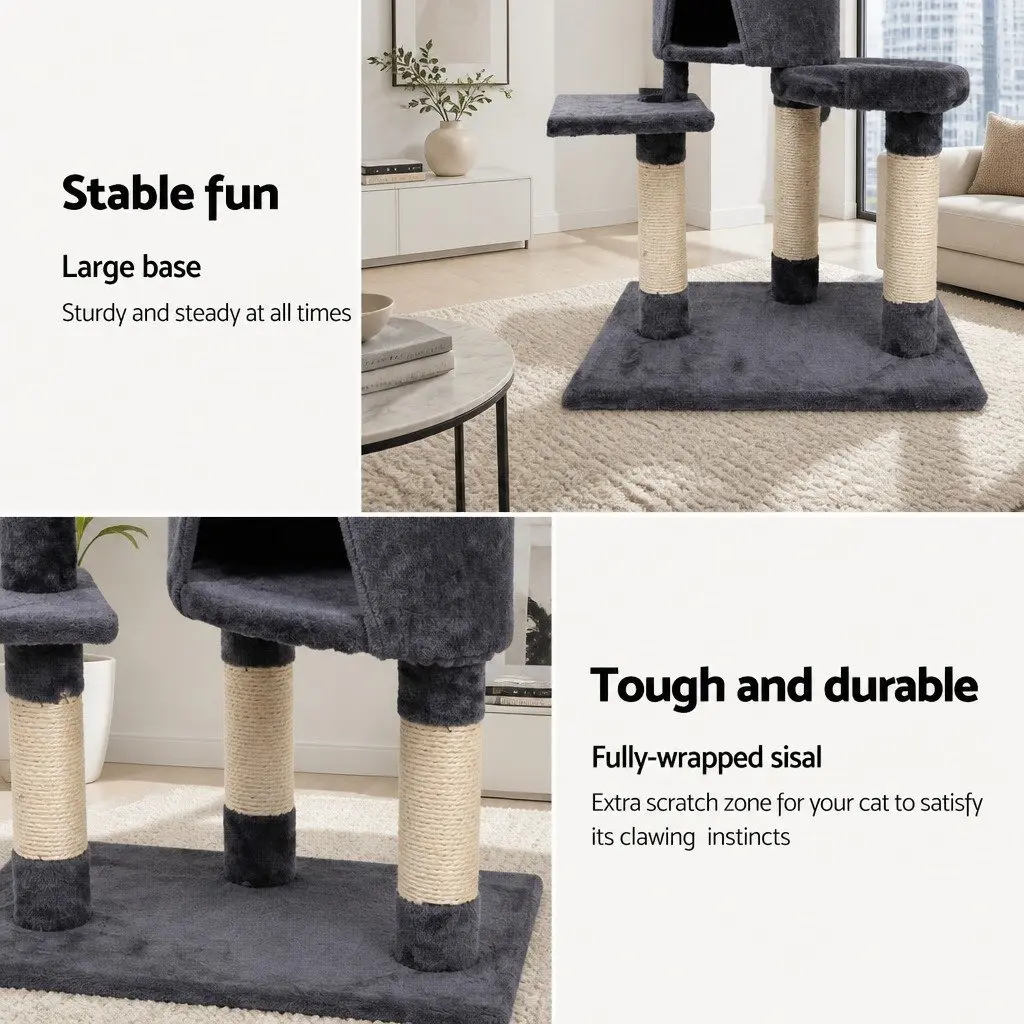 Cat Tree Multi-Level 120cm Scratching Post Tower Condo House Bed Perch Climb