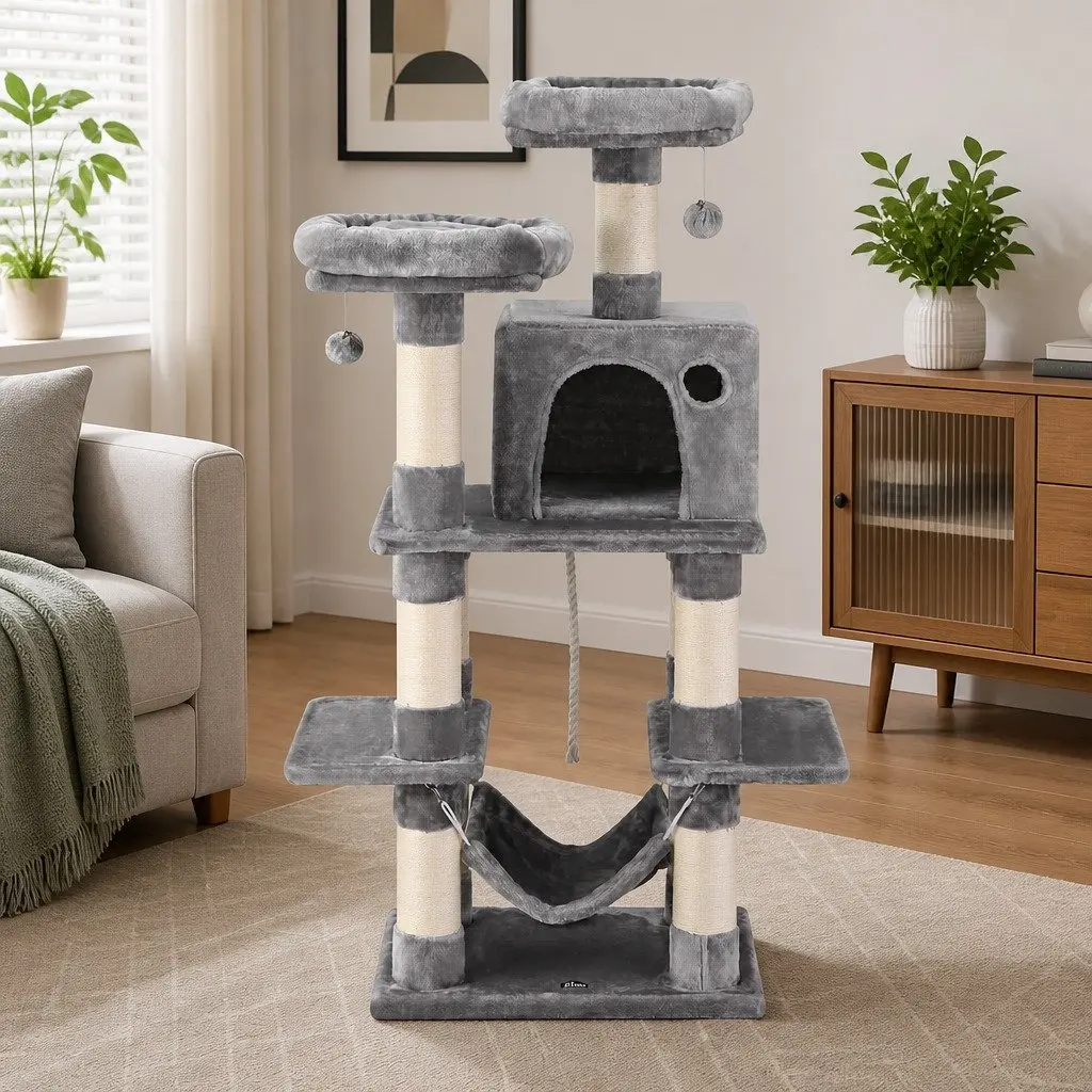 Cat Tree Multi-Level 145cm Tower Scratching Post Condo House