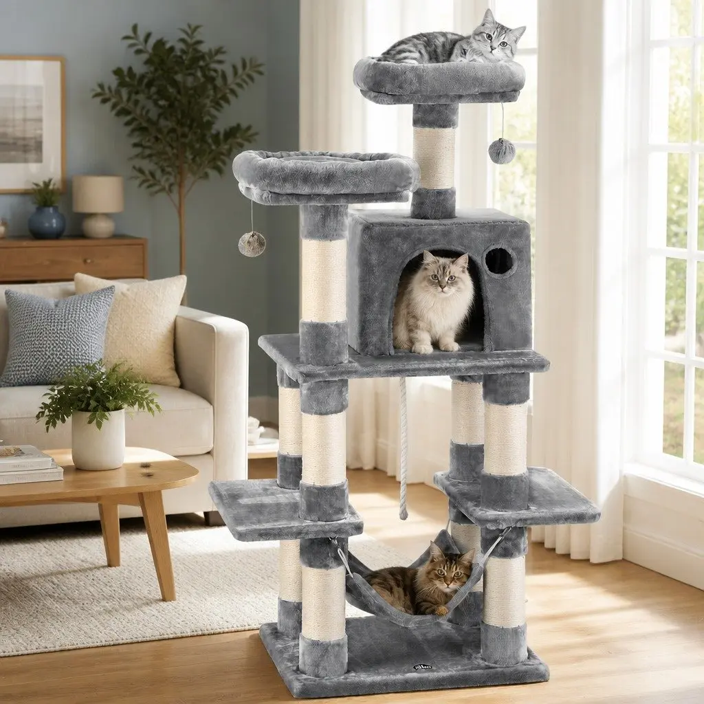 Cat Tree Multi-Level 145cm Tower Scratching Post Condo House